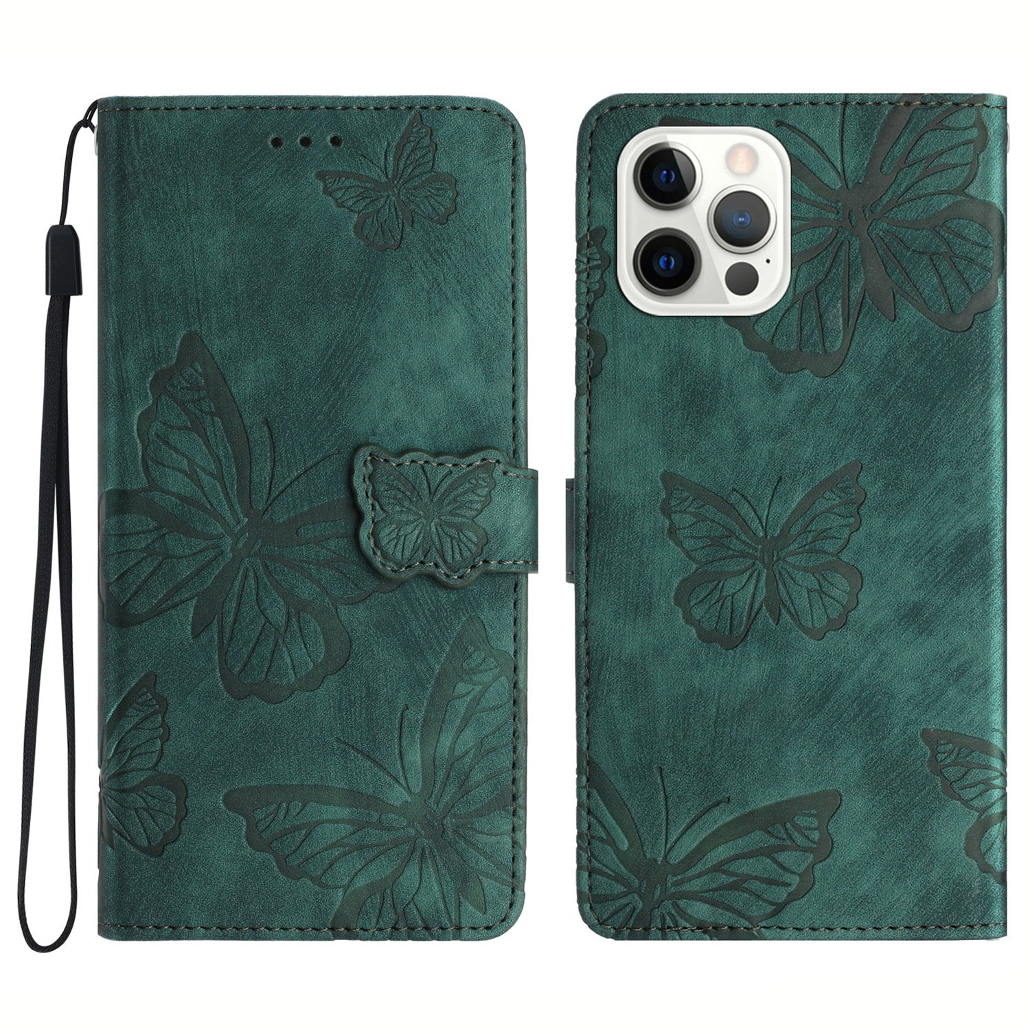 Shockproof Case for iPhone 14 Pro Max PU Leather Stand Wallet Butterfly Imprinted Skin-touch Phone Cover Shockproof Case for iPhone 14 Pro Max PU Leather Stand Wallet Butterfly Imprinted Skin-touch Phone Cover